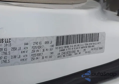 2016 Chrysler Town & Country Touring from USA, damaged, VIN 2C4RC1BG7GR187056